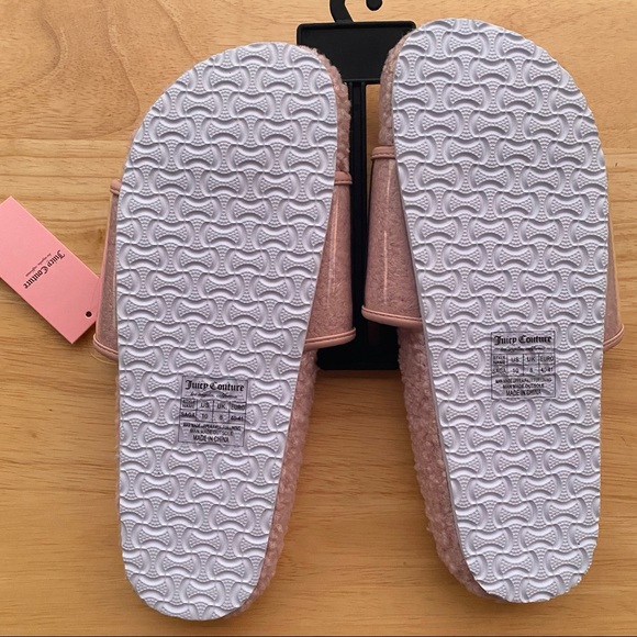 Juicy Couture Pink Sherpa Sandal Shoes Juicy Couture Slides - Picture 2 of 4